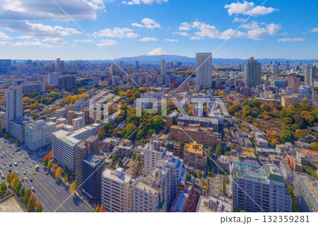 ニュウマン高輪より富士山方面の街並みを望む 132359281