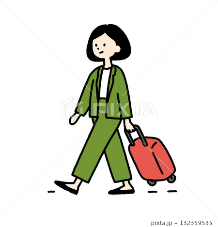 出張に行くビジネスマン 132359535