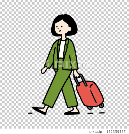 出張に行くビジネスマン 132359535