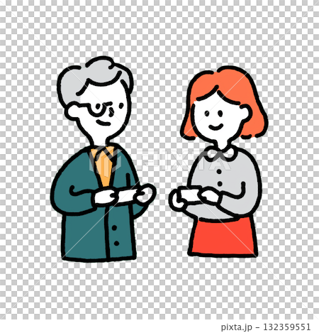 名刺交換するビジネスマン 132359551