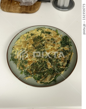 Korean traditional food, jeon, vegetable, meat, etc. are mixed with eggs and fried in oil. Always put it on the table when I hold a memorial service for ancestors on Chuseok (Thanks giving Day) 132359773