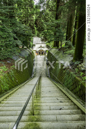 高森　草部吉見神社　参道石段　熊本県高森町 132360024