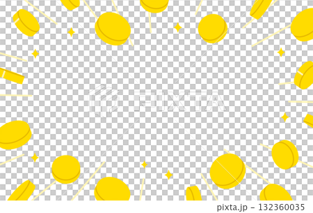 Flying coins with copy space [Vector illustration material] 132360035