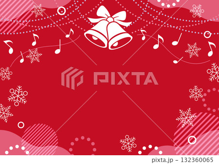 クリスマスのテキストスペース付き背景イラスト 132360065