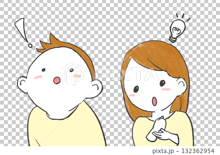 何やら閃いた子供 132362954