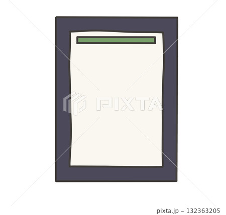 下敷きにセットされた半紙のイラスト 書道 下敷きにセットされた半紙のイラスト 書道 132363205