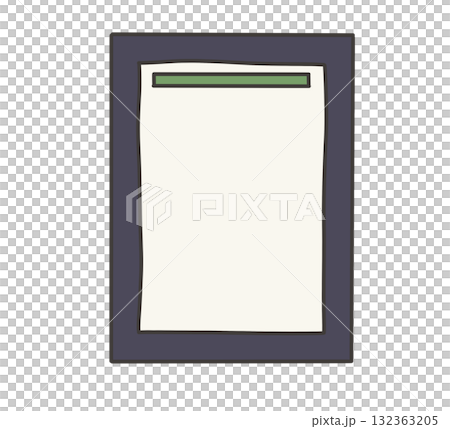 下敷きにセットされた半紙のイラスト 書道 下敷きにセットされた半紙のイラスト 書道 132363205