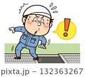 グレーチング未設置のため落下リスクのある工場・現場の作業員イラスト|不安全行動・不安全状態・労働災害 グレーチング未設置のため落下リスクのある工場・現場の作業員イラスト|不安全行動・不安全状態・労働災害 132363267