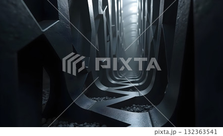 The Silent Architecture of Dark Futuristic Geometry The Silent Architecture of Dark Futuristic Geometry 132363541
