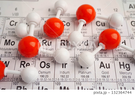 Molecules chemical on a periodic table background. Molecules chemical on a periodic table background. 132364744