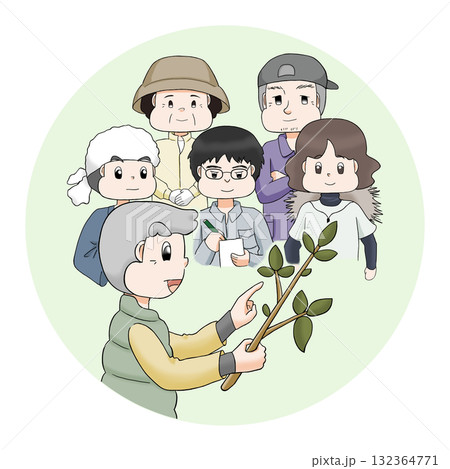 剪定講習のイラスト 132364771