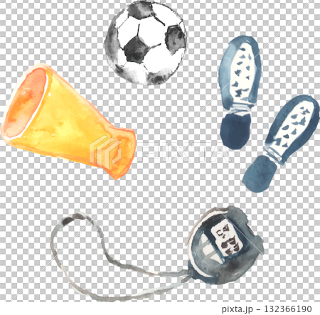 スポーツ用品のイラスト　ベクター 132366190