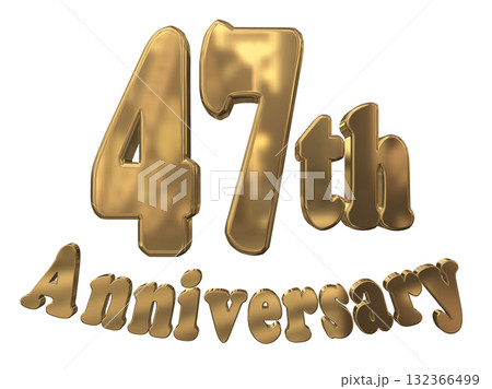 3DCG文字「47th Anniversary/47周年マークキラキラ」 3DCG文字「47th Anniversary/47周年マークキラキラ」 132366499