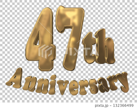 3DCG文字「47th Anniversary/47周年マークキラキラ」 3DCG文字「47th Anniversary/47周年マークキラキラ」 132366499