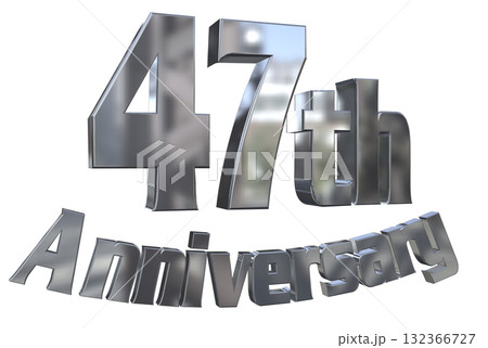 3DCG文字「47th Anniversary/47周年マークキラキラ」 3DCG文字「47th Anniversary/47周年マークキラキラ」 132366727