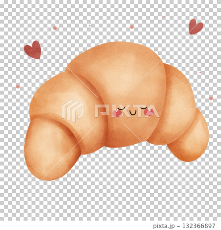 Cute croissant  132366897