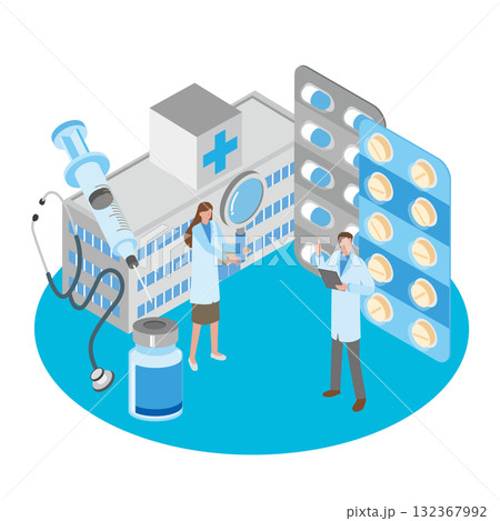 病院と医療従事者 132367992