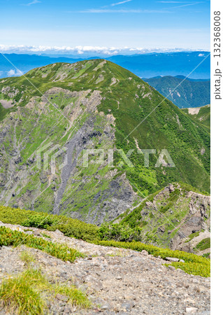 前聖岳から見る兎岳　南アルプス聖岳と兎岳登山 132368008