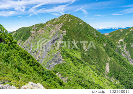 前聖岳から見る兎岳　南アルプス聖岳と兎岳登山 132368013