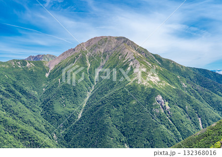 前聖岳から見る赤石岳　南アルプス聖岳と兎岳登山 132368016