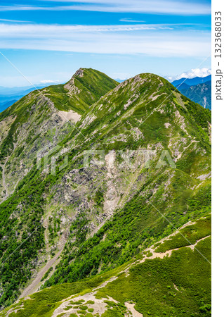 兎岳の山頂から見る中盛丸山と大沢岳 南アルプス聖岳と兎岳登山 兎岳の山頂から見る中盛丸山と大沢岳 南アルプス聖岳と兎岳登山 132368033