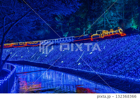 伊豆　修善寺　イルミネーション　機関車　虹の郷　 132368366