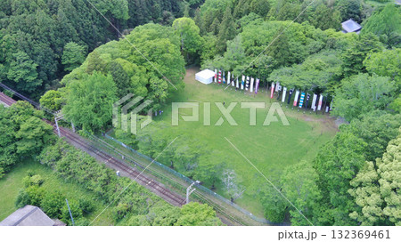 愛知県新城市 三河国「長篠城」上空より 愛知県新城市 三河国「長篠城」上空より 132369461