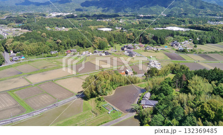 新城市 よく晴れた日の設楽原決戦場（設楽原古戦場）上空より 132369485