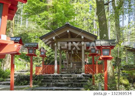 新緑の京都 貴船神社結社(中宮) 本殿 新緑の京都 貴船神社結社(中宮) 本殿 132369534