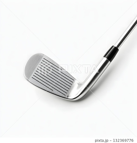 Golf iron club mockup minimal clean angle isolated white 132369776