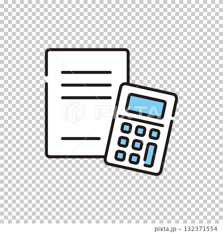 Calculator and documents Invoice Calculator and documents Invoice 132371554