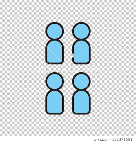 四個人圖標 132371581