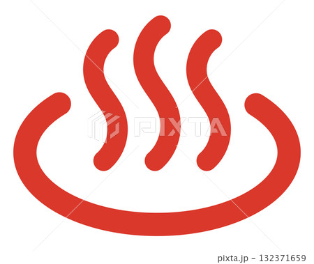 温泉マークのアイコンイラスト 132371659