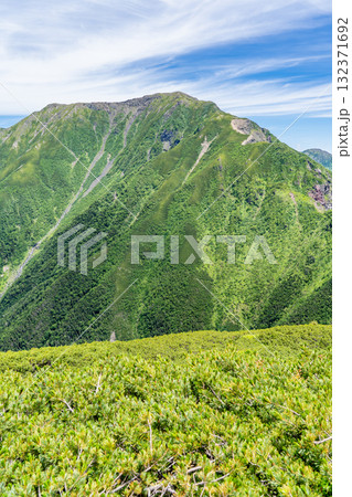 小兎岳の山頂から見る前聖岳と奥聖岳 南アルプス聖岳と兎岳登山 小兎岳の山頂から見る前聖岳と奥聖岳 南アルプス聖岳と兎岳登山 132371692