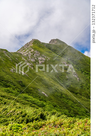 百間洞下降点から見る大沢岳　南アルプス聖岳と兎岳登山 132371712