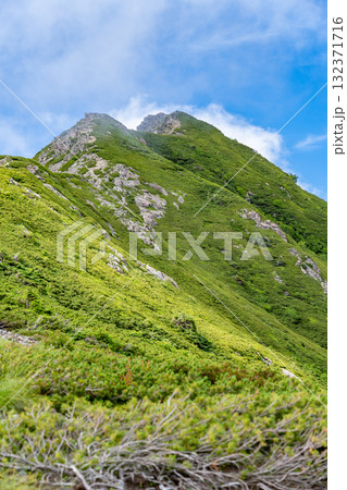 百間洞下降点から見る大沢岳　南アルプス聖岳と兎岳登山 132371716
