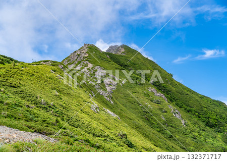 百間洞下降点から見る大沢岳 南アルプス聖岳と兎岳登山 百間洞下降点から見る大沢岳 南アルプス聖岳と兎岳登山 132371717