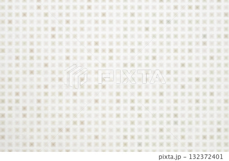 ペールベージュの幾何学格子模様_和紙テクスチャの和モダン背景素材 132372401