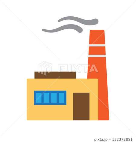 Air Pollution and Industry Concept. Industrial Factory Building with Smokestack Air Pollution and Industry Concept. Industrial Factory Building with Smokestack 132372851