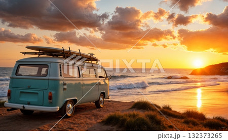 Evening time for surfing 132373265