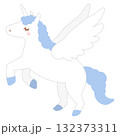 青いユニコーンのイラスト 132373311