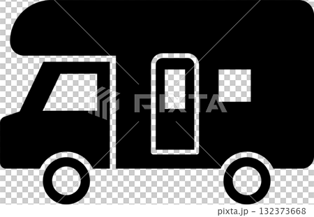 Simple camper icon Simple camper icon 132373668