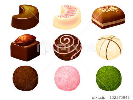 ボンボンショコラ9種セット① 一粒チョコレート バレンタインデー 132373942