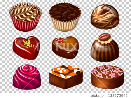 Bonbon Chocolat 9-piece Set ② Single Chocolate Valentine's Day Bonbon Chocolat 9-piece Set ② Single Chocolate Valentine's Day 132373943