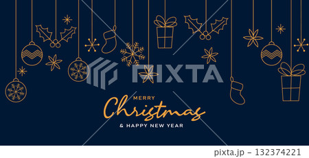 Merry Christmas and happy new year on Christmas letters, Gift boxes, Christmas element for web Merry Christmas and happy new year on Christmas letters, Gift boxes, Christmas element for web 132374221