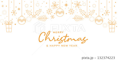 Merry Christmas and happy new year on Christmas letters, Gift boxes, Christmas element for web Merry Christmas and happy new year on Christmas letters, Gift boxes, Christmas element for web 132374223