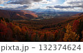 秋の紅葉の風景　AI生成画像 132374624