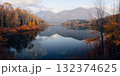 秋の紅葉の風景　AI生成画像 132374625