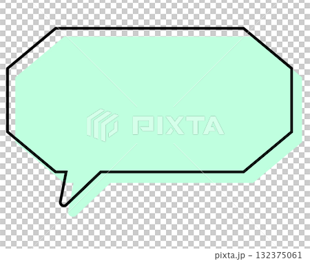 一個簡單的、錯位的長八邊形對話框 132375061