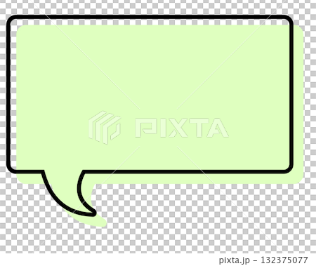 Simple speech bubble with misaligned lines - Rectangle Simple speech bubble with misaligned lines - Rectangle 132375077